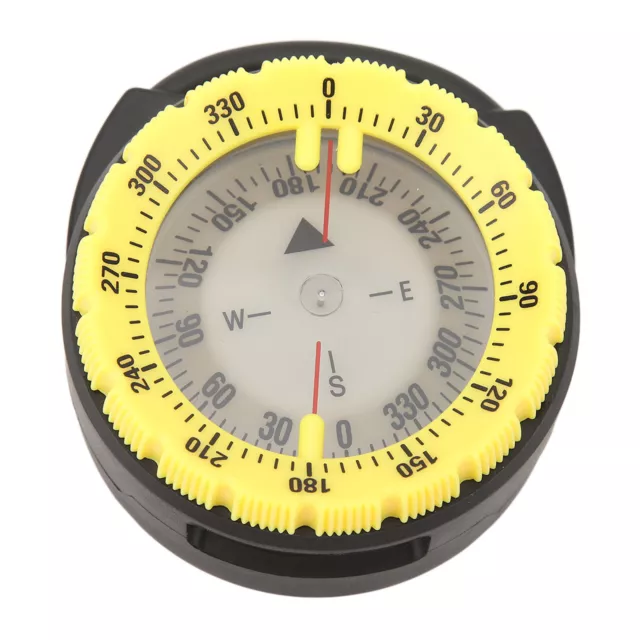(Yellow) Luminous Dive Compass 50M Underwater Diving Compass Durable