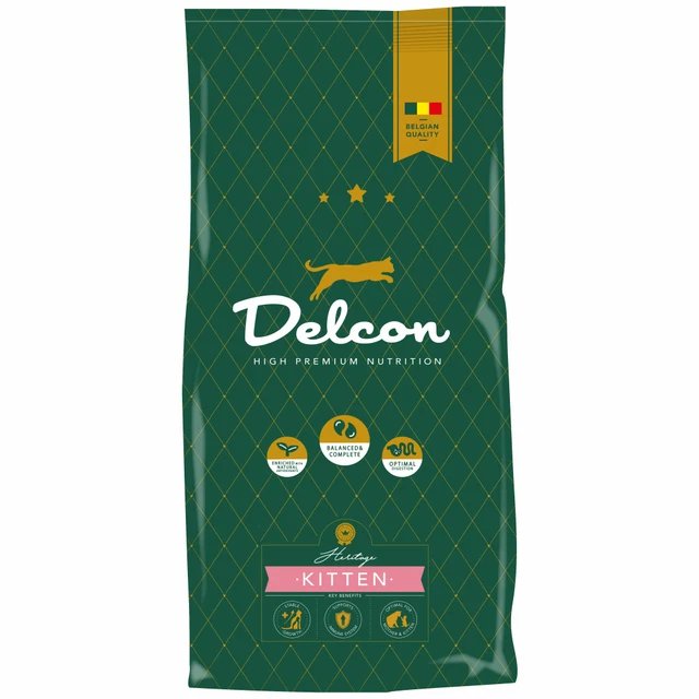 Delcon Comida para Pequeño Gatitos Y Embarazada Gatos Gatito, 8.75 KG