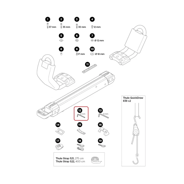 Thule Terza a bussola per Hullavator Pro 50388
