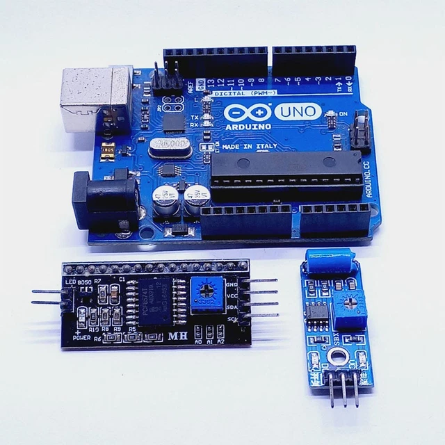ARDUINO UNO ORIGINAL Development Board, Tilt Vibration Sensor & IIC/I2C ...