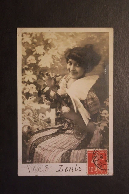 Carte postale ancienne CPA animée Fantaisie - Vive St Louis