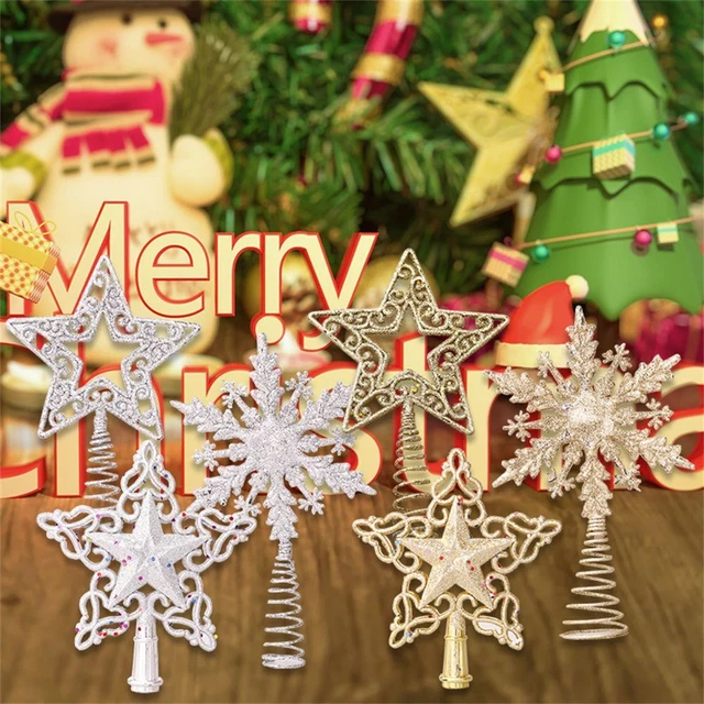 Top albero di Natale albero di Natale top albero di Natale stella a cinque punte albero di Natale stella superiore