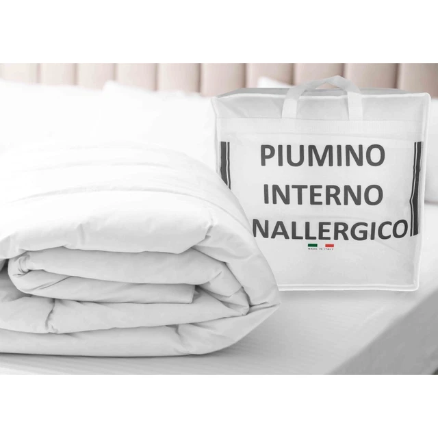 PIUMINO interno SINTETICO ANALLERGICO Bianco INVERNALE 300 gr./mq.