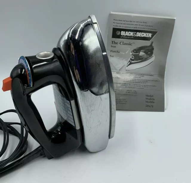 Black and Decker The Classic Metal Steam Iron Model F65E Tested Works