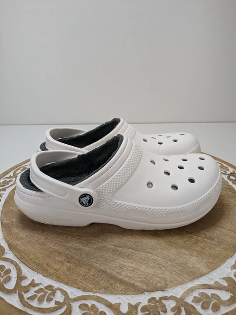 Crocs 203591 Brown Faux Fur Lined Dual Comfort Clogs Size Mens 7 Womens 9