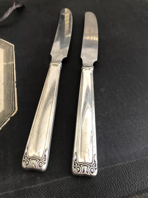 Jugendstil Silber Ein Paar Messer Modell 540 Karl Groß für Bruckmann aus 800 er