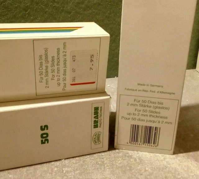 6 Original BRAUN Nürnberg  PAXIMAT Magazin 50S für 2mm Rähmchen glaslos 3