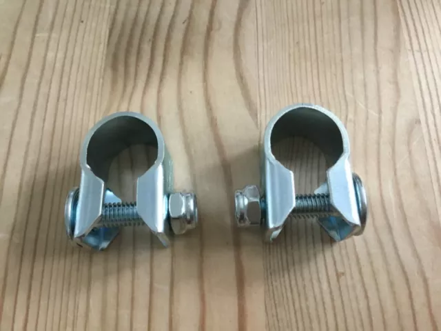 RALEIGH CHOPPER MK1 MK2 MK4 NEW REPRODUCTION SISSY BAR CLAMPS x 2 FREE P/P IN UK