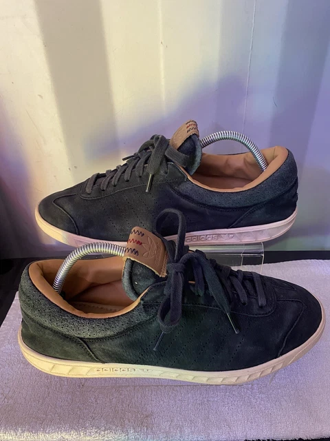 ADIDAS HAMBURG FREIZEIT Originals Size 10 Uk Trainers Core Black Casual Terrace 29.95 PicClick UK