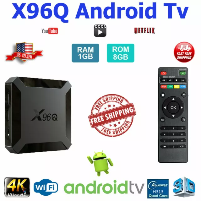 ANDROID 10.0 TV Box X96Q Quad Core HD 4K Media Stream Player Mini PC 2.4G  WiFi $27.99 - PicClick