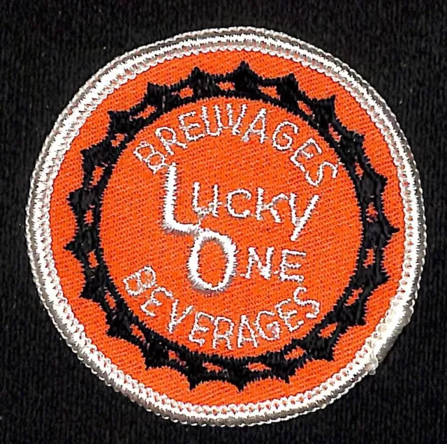 Lucky One Beverages Breuvages Canada Embroidered Soda Patch c1950's-1960's - VGC