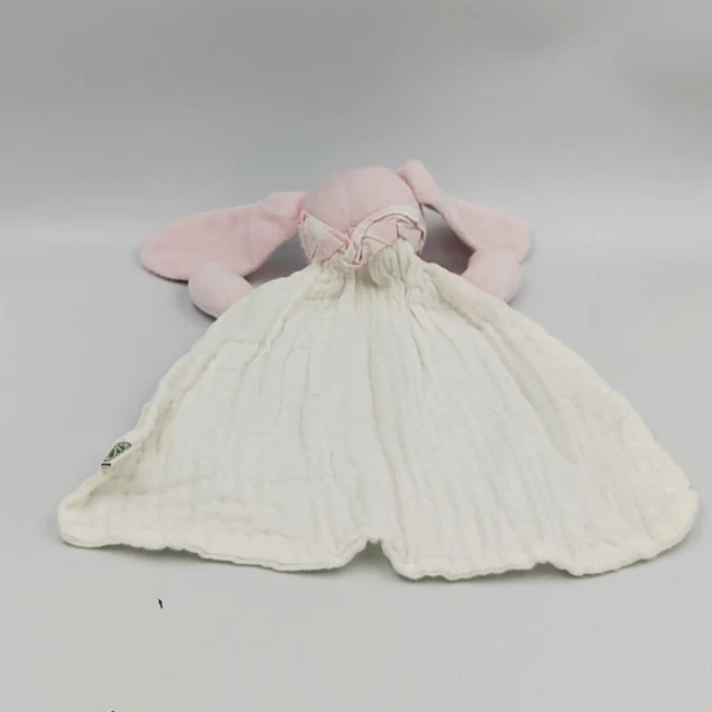 Doudou plat lapin blanc rose carreaux BOUCHARA - 33047 2
