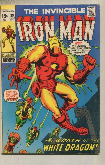 The Invincible Iron Man # 39 FN- The Wrath Of The White Dragon  Marvel Comics SA
