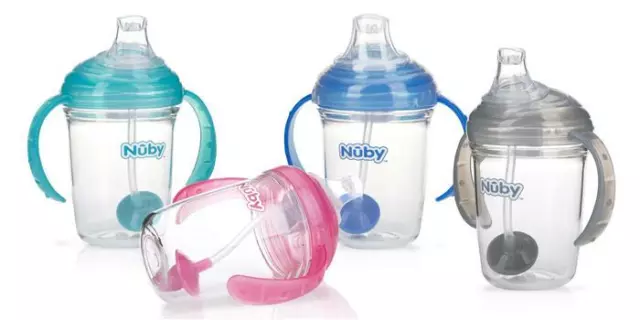 Nuby 360° Grip N' Sip No Spill Sippy Cup - Easy-to-Hold Handle -  BPA Free