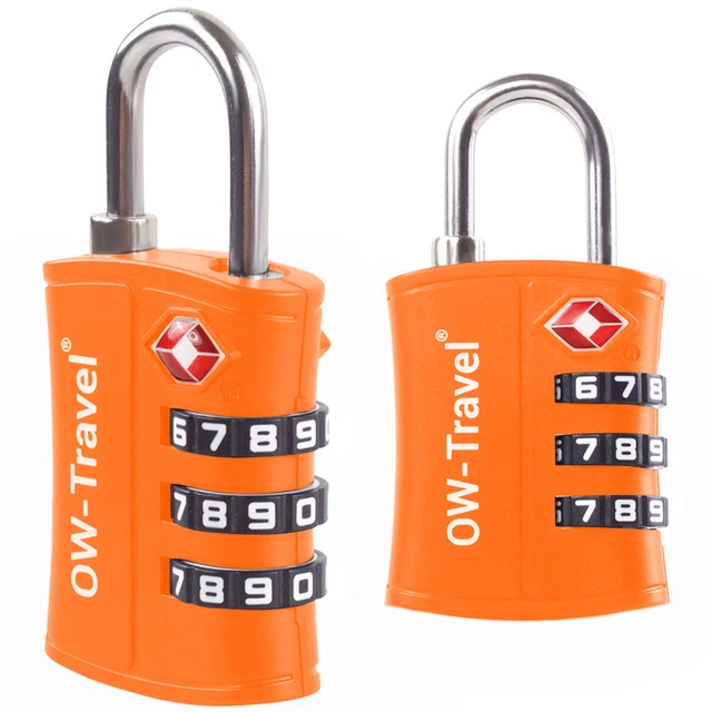 ✅TITAN 3 Dial TSA Padlock Number Code Combination Travel Lock Luggage Suitcases