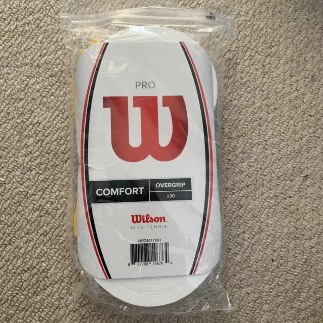 New - Wilson Pro Comfort Overgrip 30 Pack Grips Tennis, Squash, Padel, Badminton