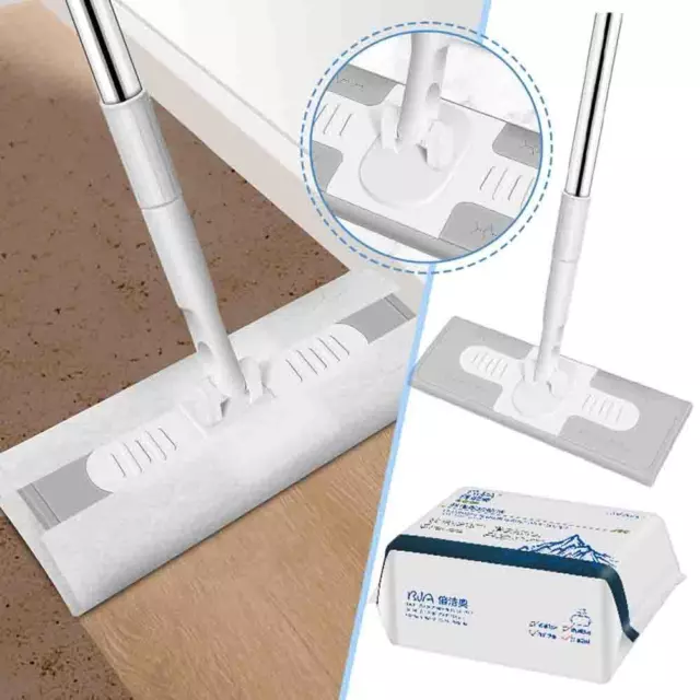 Disposable Electrostatic Floor Cloths Dust Removal Mop Cleaning W✨. Floor I7Z6