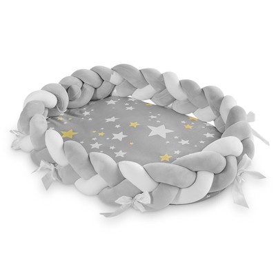 orange,200cm Tour De Lit Bébé Berceau 3 Tressé Serpent Tressé Pare-chocs Pépinière Berceau Bumper en Peluche CoussinPour Nouveau-né Sommeil 