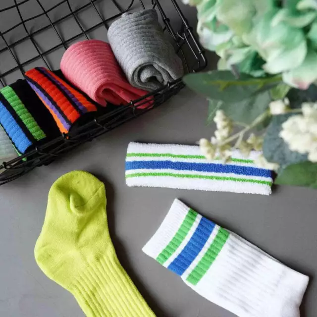 Japan Family Mart Color Line Socks Convenience White Limited NEW Handkerchief 2