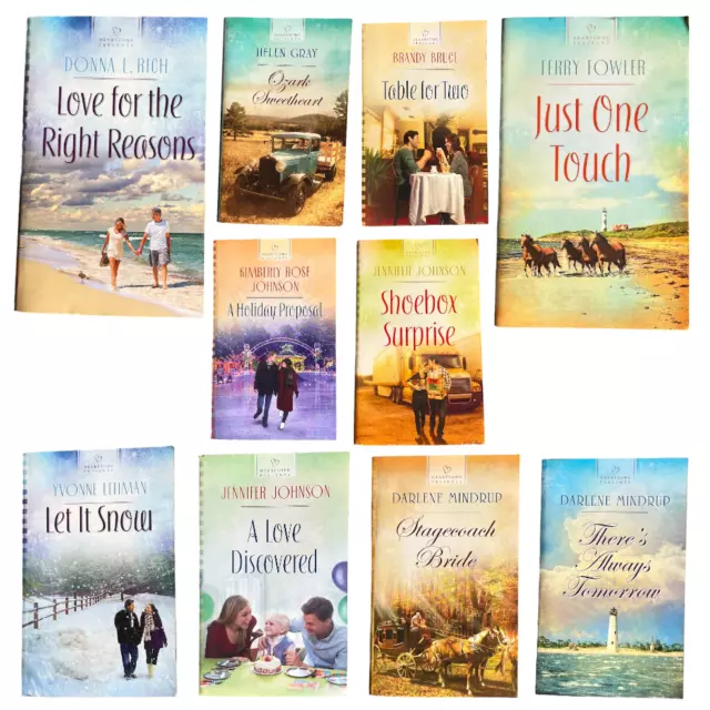 Lot of 10 Heartsong Presents Christian Romance Paperback Books