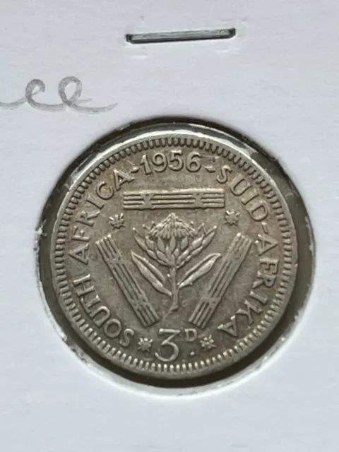 SUD AFRICA 3 Pence  1956 Primo ritratto Elisabetta II - Shilling Pound  South A.