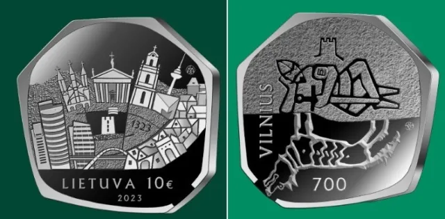 Lithuania 2023 coin 10 Euro city  “Vilnius – 700” year --  shipping 07.07.2023 !