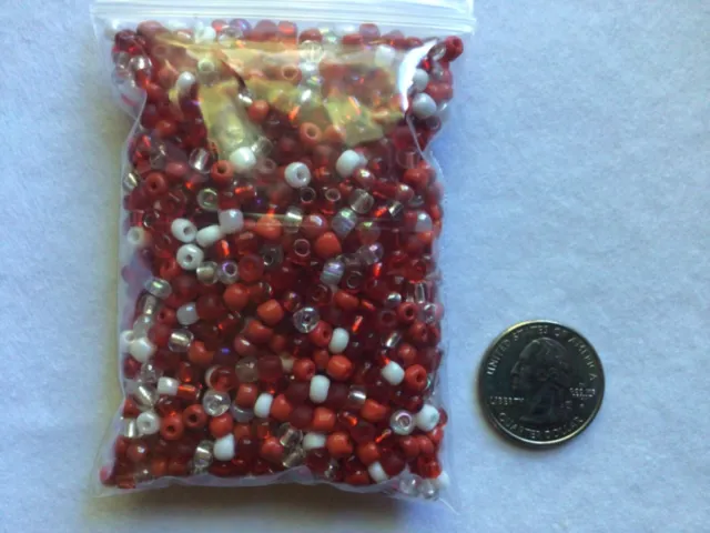 Wholesale Craft Waist 1000pcs Bulk 6/0 Glass Seed Bead 100g AWESOME DEAL Red Mix