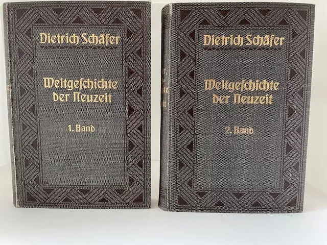 Schäfer - Weltgeschichte d. Neuzeit - 2 Bände kpl. - 1912 gut