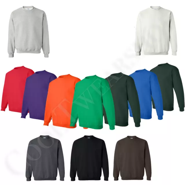 Gildan Heavy Blend Sweatshirt Plain Crewneck Long Sleeves Men Sweatshirt 18000