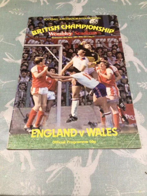 England v Wales British Championship 20/05/81