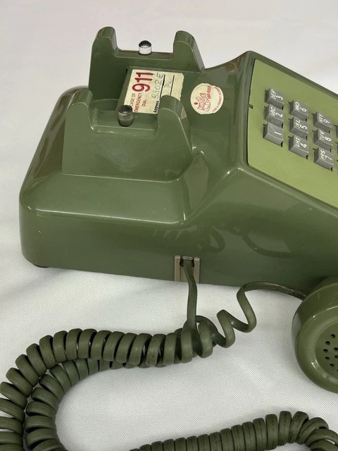 VINTAGE MCM WESTERN Electric 2500M Avocado Green Phone Bell System ...