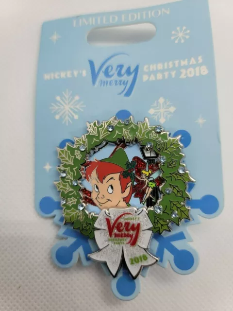 Disney Peter Pan & Tinker Bell Mickey's Very Merry Christmas Party 2018 Pin LE