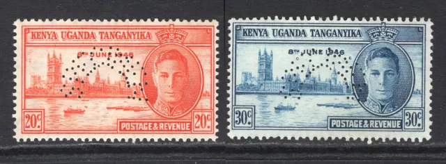 M13923 KUT-Kenya Uganda & Tanganyika 1946 SG155S/6S - Victory pair perf SPECIMEN