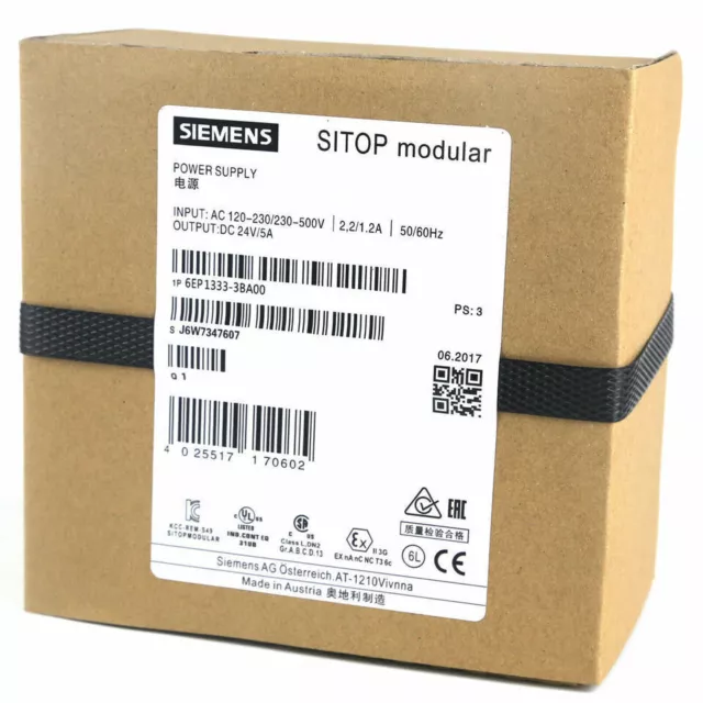 New SIEMENS 6EP1333-3BA00 Sitop Modular Power Supply