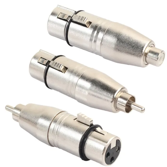 Professional Grade XLR to RCA Female Male Audio Adapter for Microphones