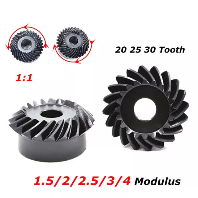 Left / Right Spiral Bevel Gear 1.5/2/2.5/3/4 Modulus 20 25 30 Tooth 90°1:1 Gears