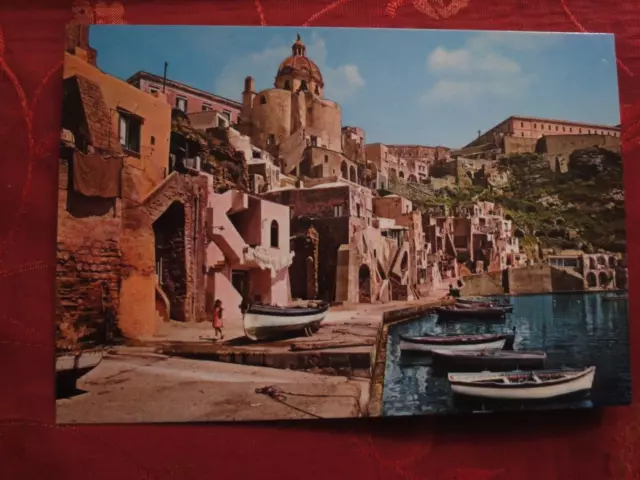 ISOLA DI PROCIDA Marina Corricella Reklame Werbung Postkarte BOOTE Ungelaufen