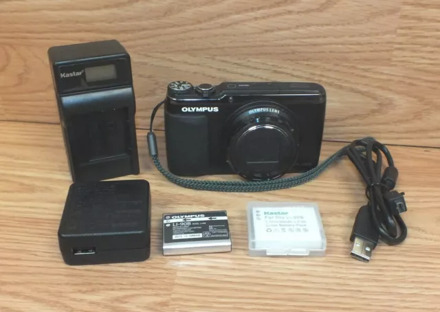 Genuine Olympus Stylus (SH-50) Black Digital Camera With Charger Bundle *READ*
