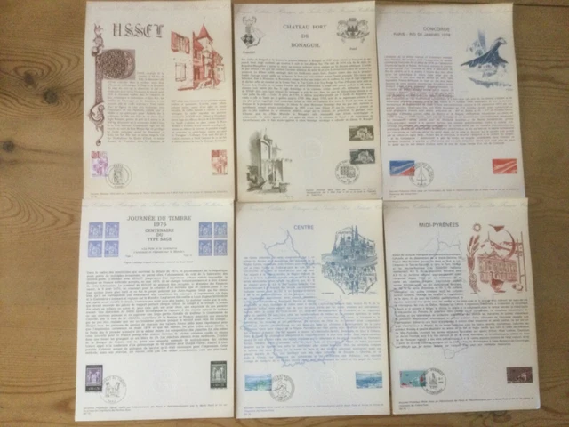 Collection historique du timbre Français Années : 1974 - 76