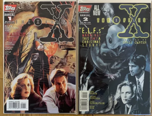 The X Files Annual #1 & #2, Topps Comics 1995/96, Please Read Descriition