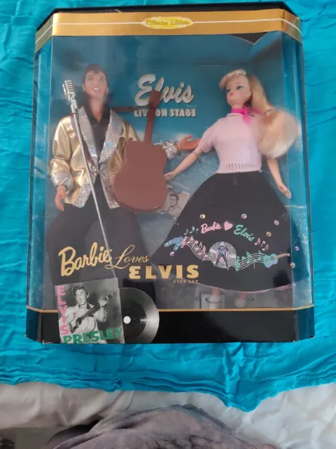 Vintage 1996 Barbie Loves Elvis Collector Edition Mattel 2 Piece Doll Set 1996