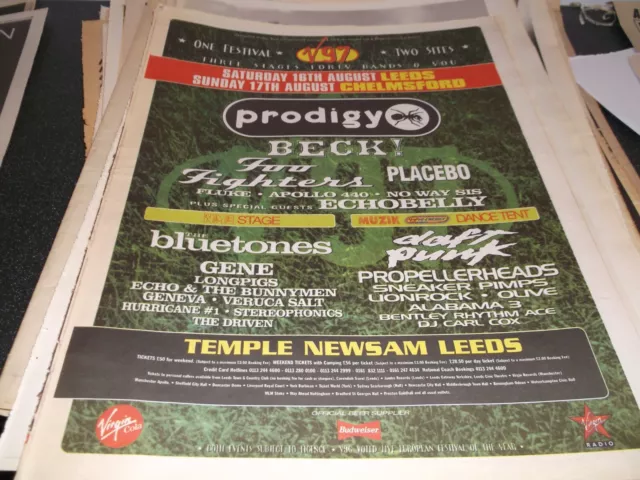 Prodigy, Foo Fighters, Beck 1997, Gig / Sammlerartikel / Poster 1997 Rahmen