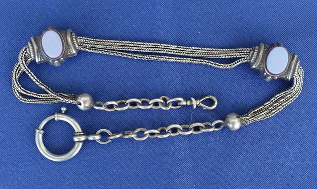 chaine de montre a gousset en argent - Main Image