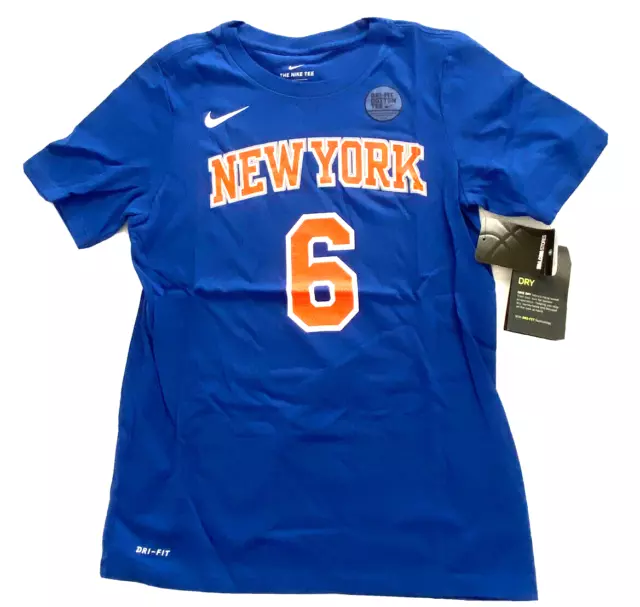 Nike New York Knicks NBA Kristaps Porzingis 6 Dri-Fit Tee YOUTH Size M 10-12 NWT