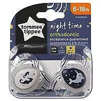 Tommee Tippee Closer To Nature Night Time Soothers 6-18 Months 2 Pack