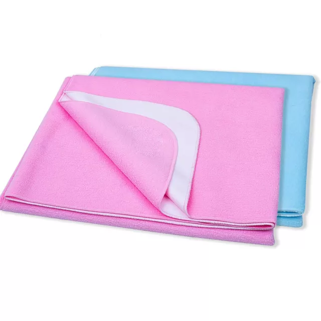 Bed Protector Baby Dry Waterproof Sheet Large Pack of 2 100 X 140 cm US