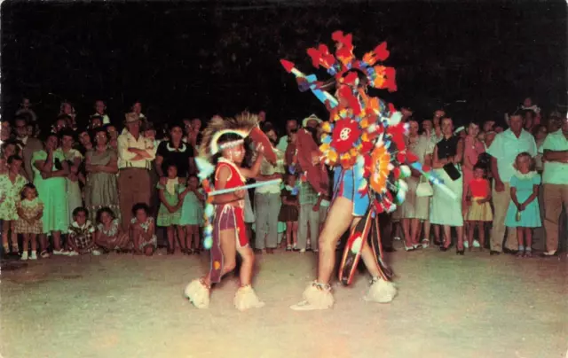 1953 NATIVE AMERICAN DANCING Vintage PC 1953