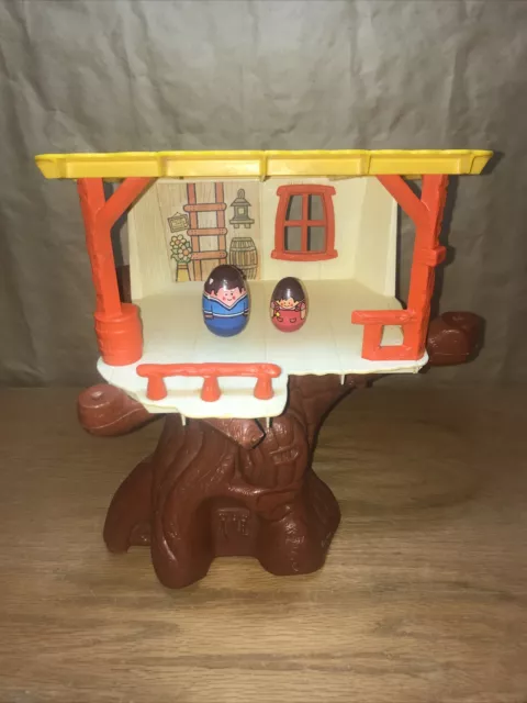 Vintage 1974 Hasbro Weeble Weebles Wobble Plastic Tree House Play Set Toy Parts