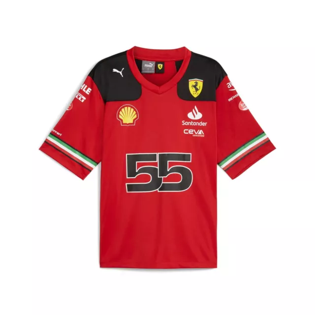 Scuderia Ferrari F1 PUMA Las Vegas SAINZ "55" American Football Jersey T-Shirt