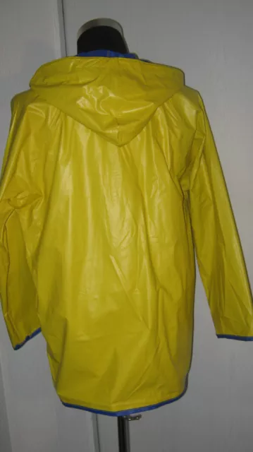 Regenjacke Gr.XL PVC Friesennerz m.Kapuze Ölzeug Raincoat Wendejacke,Regenmantel